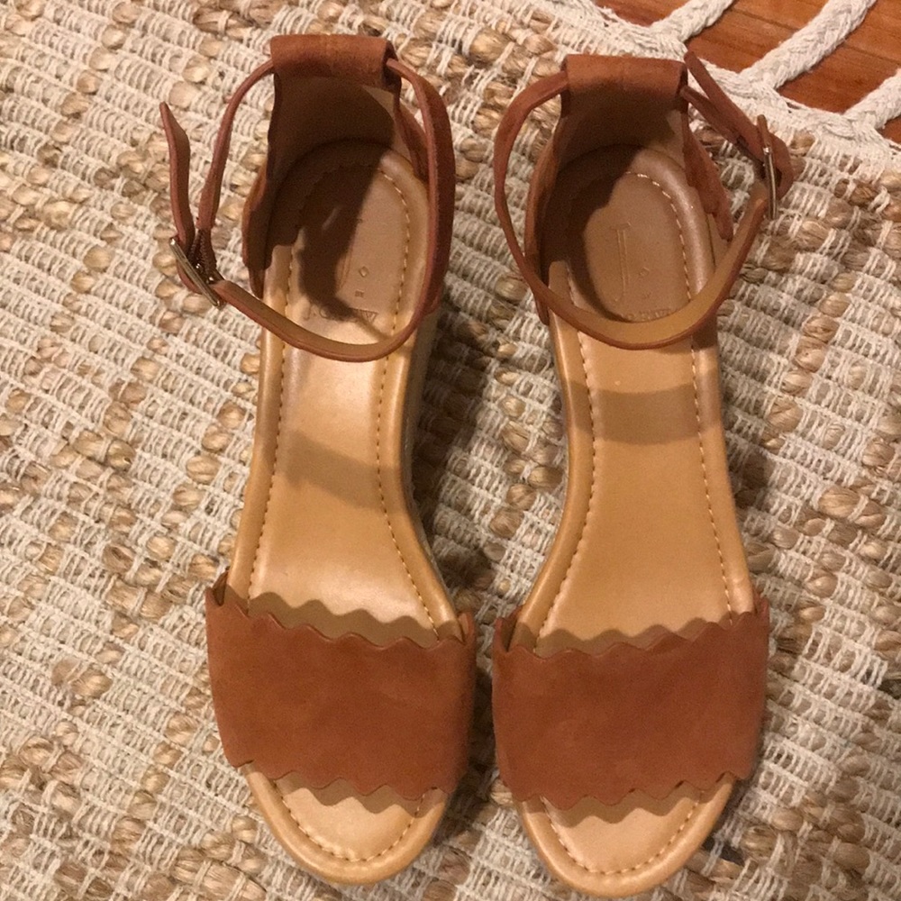 NWOT J. Crew Platform Sandals -